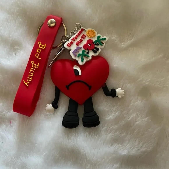 3pc Cartoon Bad Bunny Keychain - Picture 6 of 11